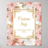 Poster Signe moderne boho rose roux or 8x10 (Devant)