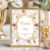 Poster Signe moderne boho rose roux or 8x10