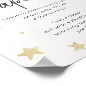 Poster Signe Moon Stars Baby shower Late Night Diapos (Coin)