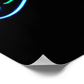 Poster Signe néon de poisson de mer (Coin)