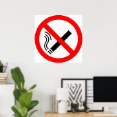 Poster Signe NO Smoking - Signal UK (Bureau à domicile)