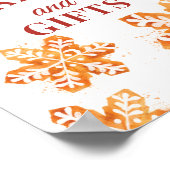 Poster Signe Noël Baby shower Cartes et Cadeaux (Coin)