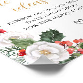 Poster Signe Noël Date d'hiver Fête des mariées de nuit (Coin)