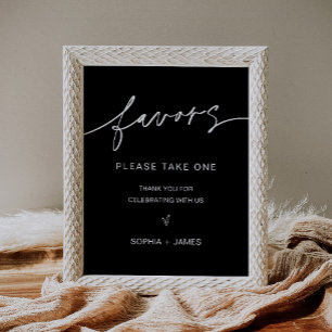 Poster SIGNE NOIR Faveurs de mariage