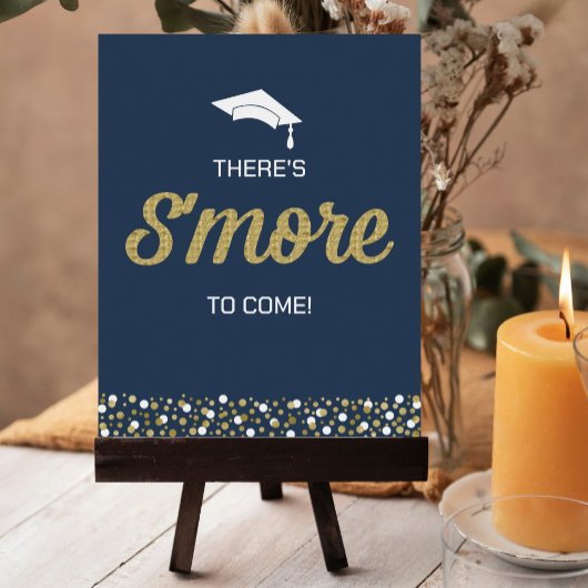 Poster Signe or noir S’more Confetti Blue Grad