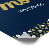 Poster Signe or noir S’more Confetti Blue Grad (Coin)