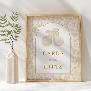 Poster Signe Or Perfect Pear Fête des mariées Cartes et C