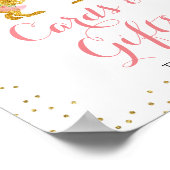 Poster SIGNE Parties scintillant or rose dino Cartes et c (Coin)