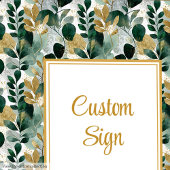 Poster Signe personnalisé Deep Green Green