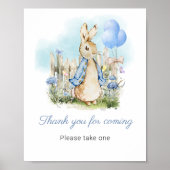 Poster SIGNE Peter Rabbit Baby shower Merci Faveurs (Devant)