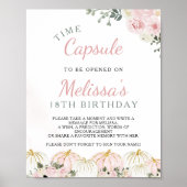 Poster Signe Petit Citrouille Premier Anniversaire Heure  (Devant)