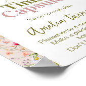 Poster Signe Petit Fleur sauvage Jardin Fête Heure Capsul (Coin)