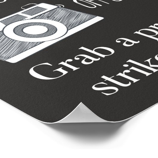 Poster Signe photo, attrapez une prothèse et frappez un p (Coin)