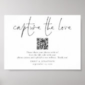 Poster Signe photo mariage QR Code Capture de l'amour (Devant)