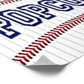 Poster Signe POPCORN du match de baseball (Coin)