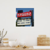 Poster Signe pour Kyburz, Californie (Cuisine)