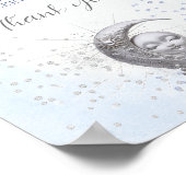 Poster Signe Raffle Sur Le Baby shower Lune Boy (Coin)