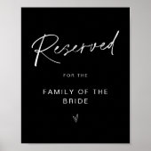 Poster SIGNE RÉSERVÉ NOIR pour la famille (Devant)