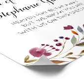 Poster SIGNE RÉSERVÉ POUR MÈRE DE Groom Mariage Bourgogne (Coin)