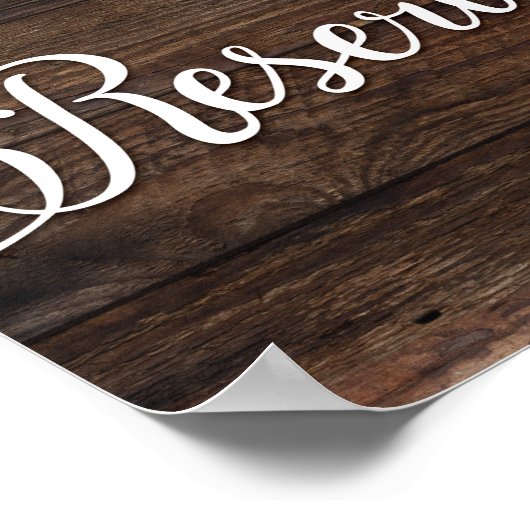 Poster SIGNE RÉSERVÉE Rustique Chic Imprimer (Coin)