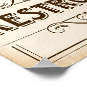 Poster Signe RESTROOM vintage (Coin)