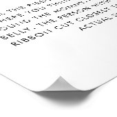 Poster Signe Retro Script How Big Is Her Belly 8x10 (Coin)