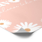 Poster Signe rose Boho Daisy Anniversaire Fête Faveurs (Coin)