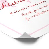 Poster Signe rose Bow Baby shower amoureux Faveurs (Coin)