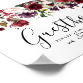 Poster Signe rouge rose Mariage (Coin)