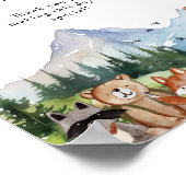 Poster Signe Rustique Baby shower animal bois Faveurs (Coin)