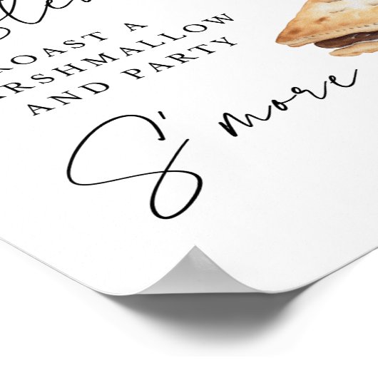 Poster Signe Rustique Outdoor S'more Mariage (Coin)