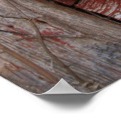 Poster Signe rustique sans intrusion dans la grange rouge (Coin)