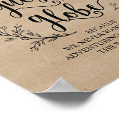 Poster Signe Rustique Vins Mariage Signe Notre Globe Invi (Coin)