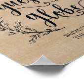 Poster SIGNE Rustique Vins Mariage Signé Notre Globe Invi (Coin)