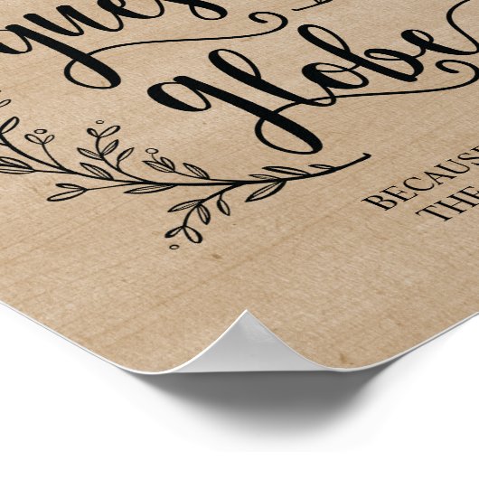 Poster SIGNE Rustique Vins Mariage Signé Notre Globe Invi (Coin)