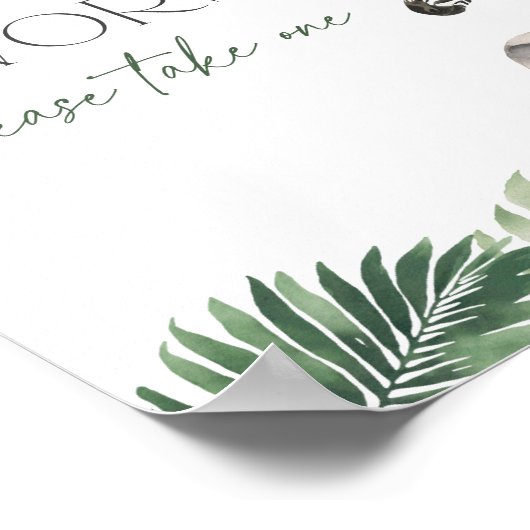 Poster Signe Safari Baby shower Faveurs (Coin)