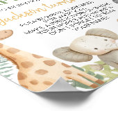 Poster Signe Safari Jungle Animaux Anniversaire Heure Cap (Coin)