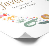 Poster Signe Safari Jungle Anniversaire Fête Faveur (Coin)
