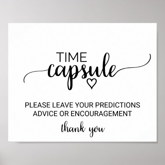 Poster Signe simple de la capsule temps de calligraphie n (Devant)