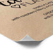 Poster Signe simple Faux Kraft Mariage Saveurs de gâteau (Coin)
