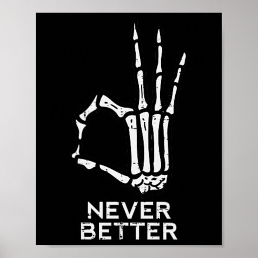 Poster Signe Skeleton Halloween M (Devant)