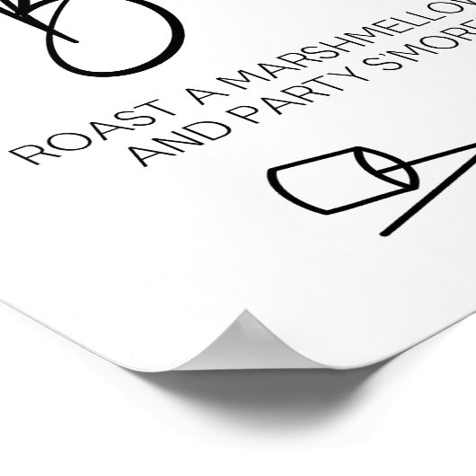 Poster Signe S'Mores Bar Marshmallow Faisons la fête (Coin)