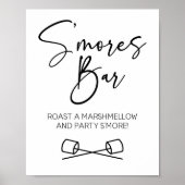 Poster Signe S'Mores Bar Marshmallow Faisons la fête (Devant)