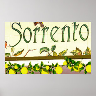 Poster Signe Sorrento, Italie