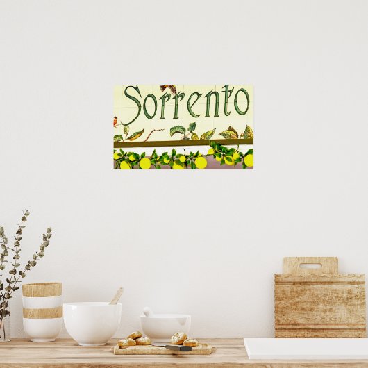 Poster Signe Sorrento, Italie (Cuisine)