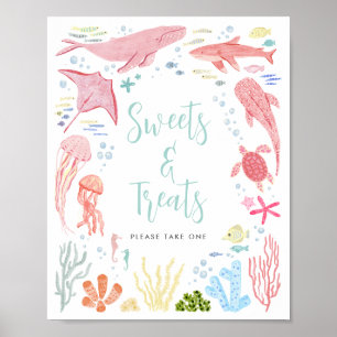 Poster SIGNE SOUS LE SIGNE D'Animaux De Mer