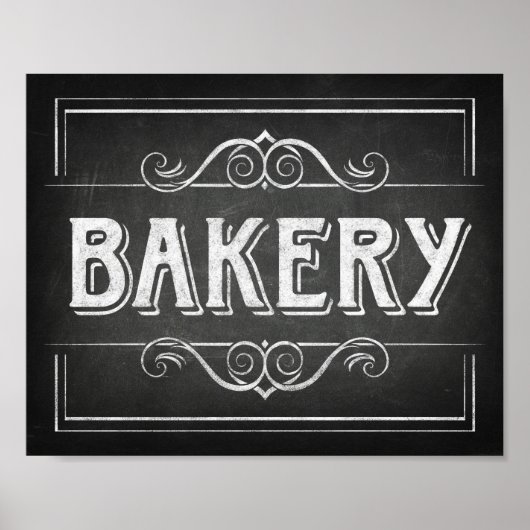Poster Signe style chalk BAKERY (Devant)