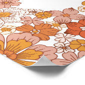 Poster SIGNE super Baby shower rose orange rétro (Coin)
