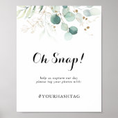 Poster SIGNE SYMBOLE ROUSTIQUE Eucalyptus Gold Floral Mar (Devant)