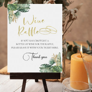 Poster Signe Tropical Bachelorette Wine Raffle